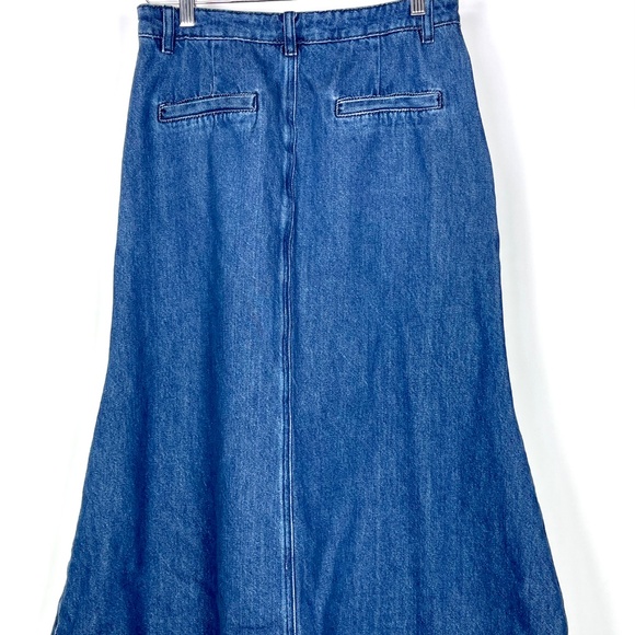 Elle Long Denim Slit Maxi Flare Skirt Womens XL Y2K Western Prairie Festival - Picture 2 of 12